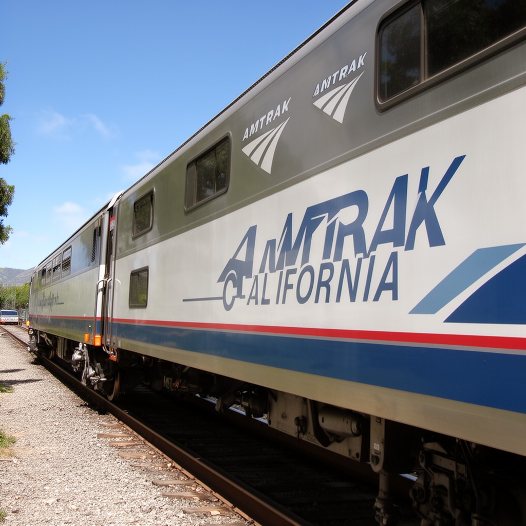 AI-generated illustration of Amtrak California