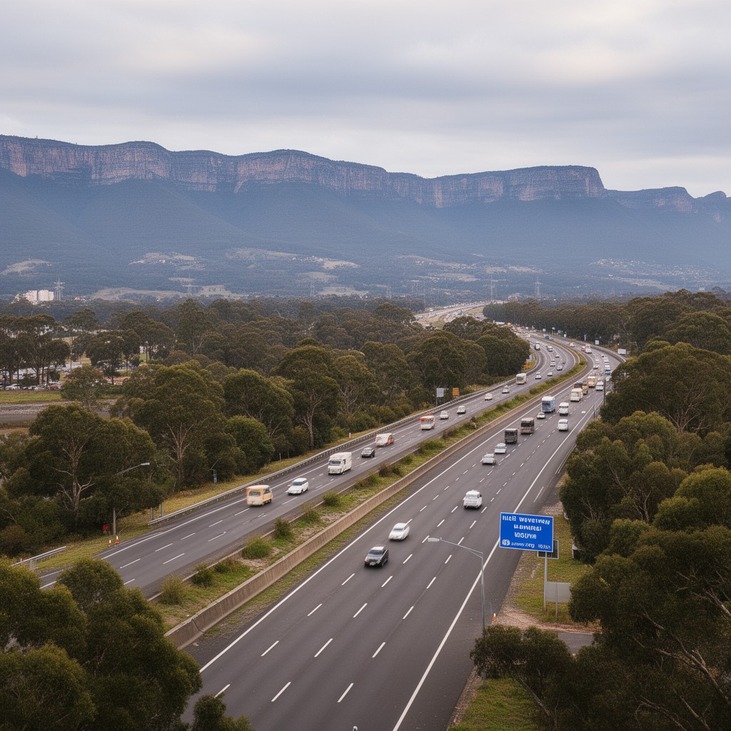AI-generated illustration of Great Western Highway