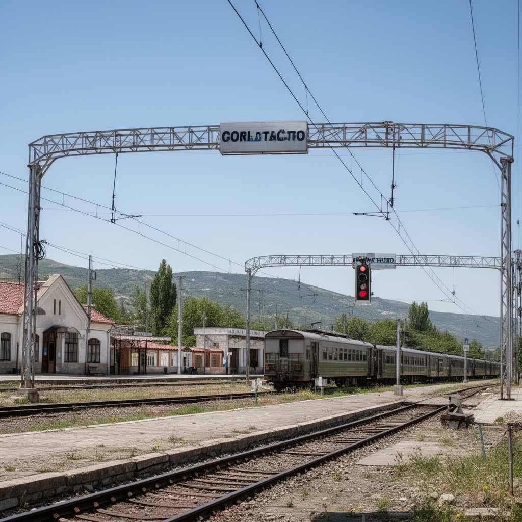 AI-generated illustration of Gori railway station
