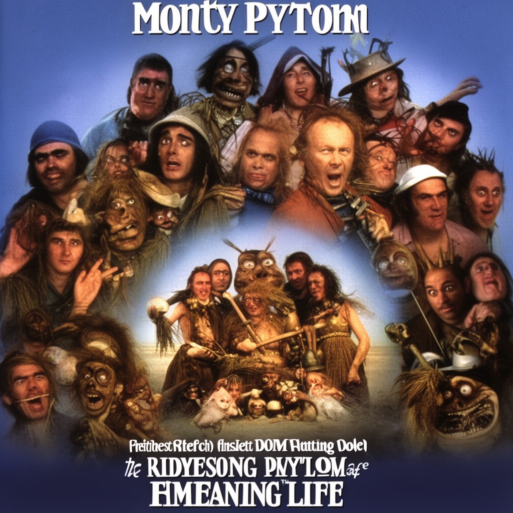 AI-generated illustration of Monty Python’s The Meaning of Life