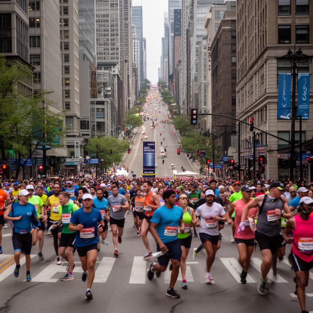 AI-generated illustration of Chicago Marathon