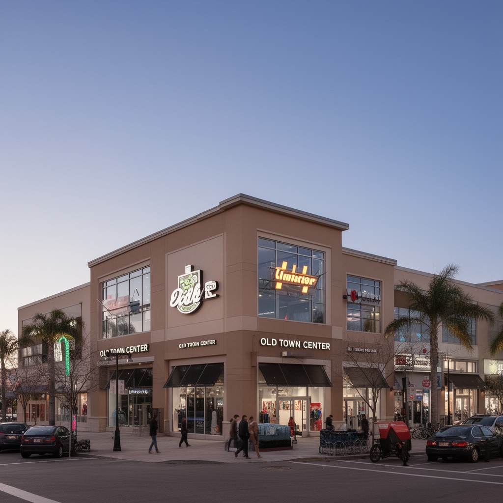 AI-generated illustration of Old Town Center