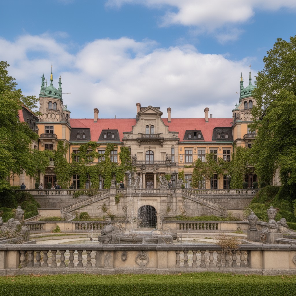 AI-generated illustration of Cecilienhof Palace