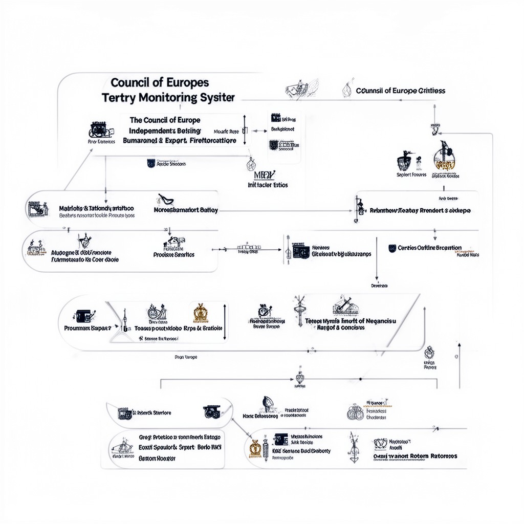 AI-generated illustration of Council of Europe treaty monitoring system