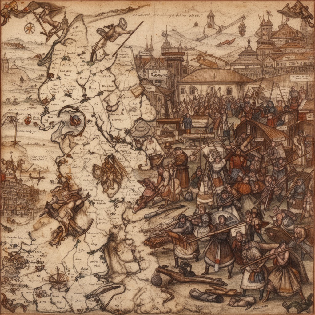 AI-generated illustration of Danish conquest of England
