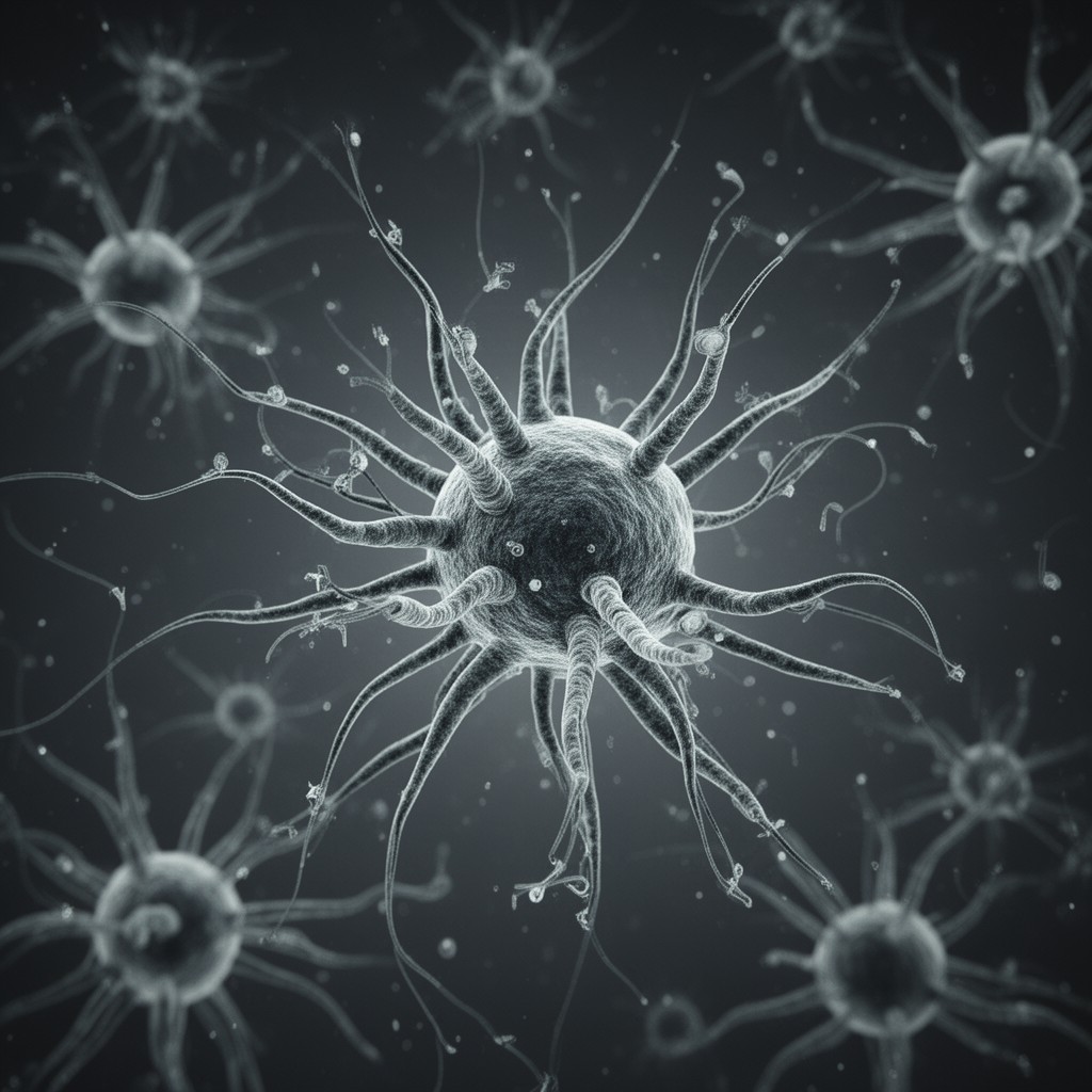 AI-generated illustration of Yersinia pestis