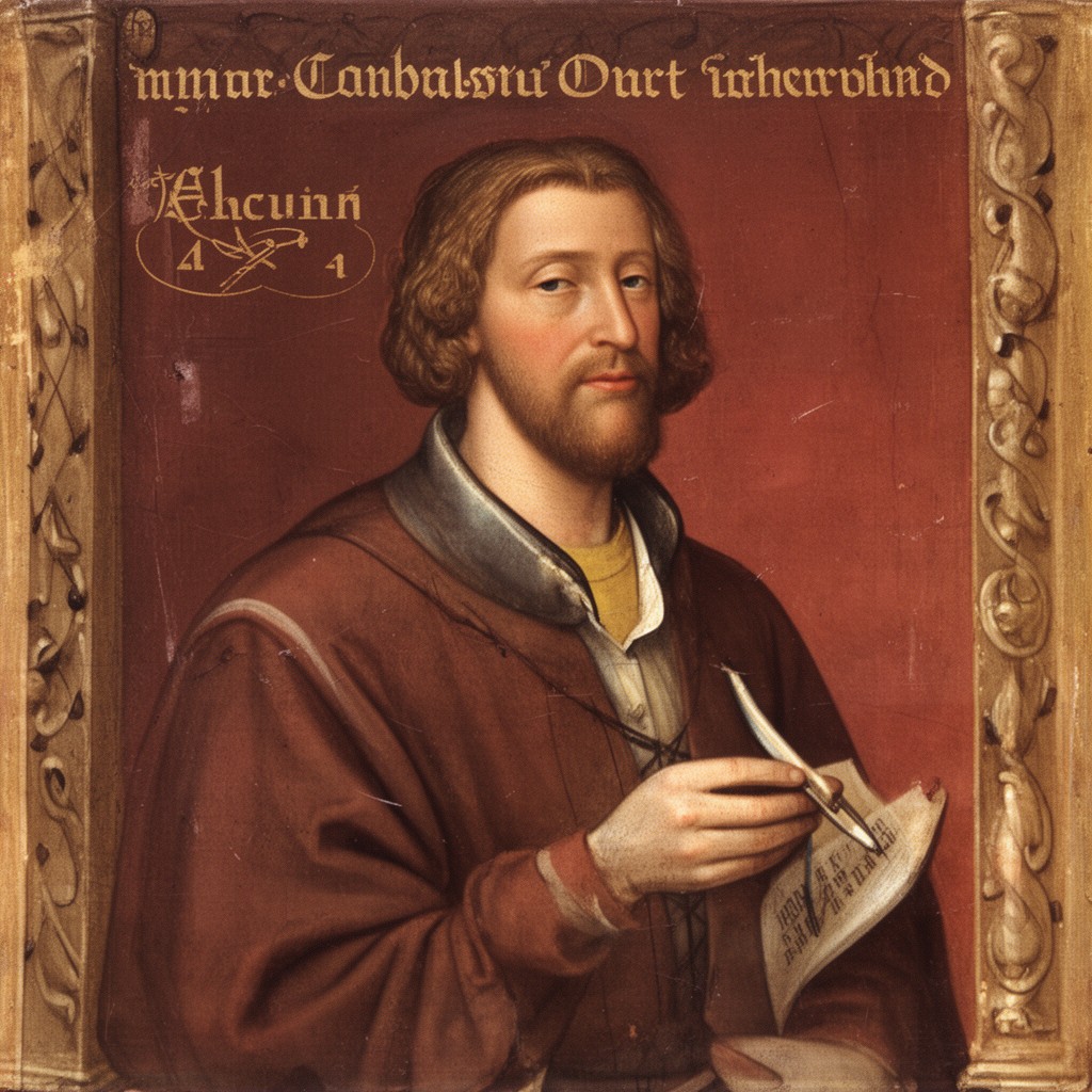 AI-generated illustration of Alcuin of York