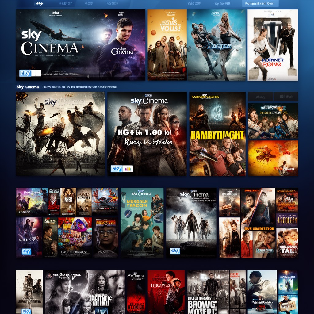 AI-generated illustration of Sky Cinema