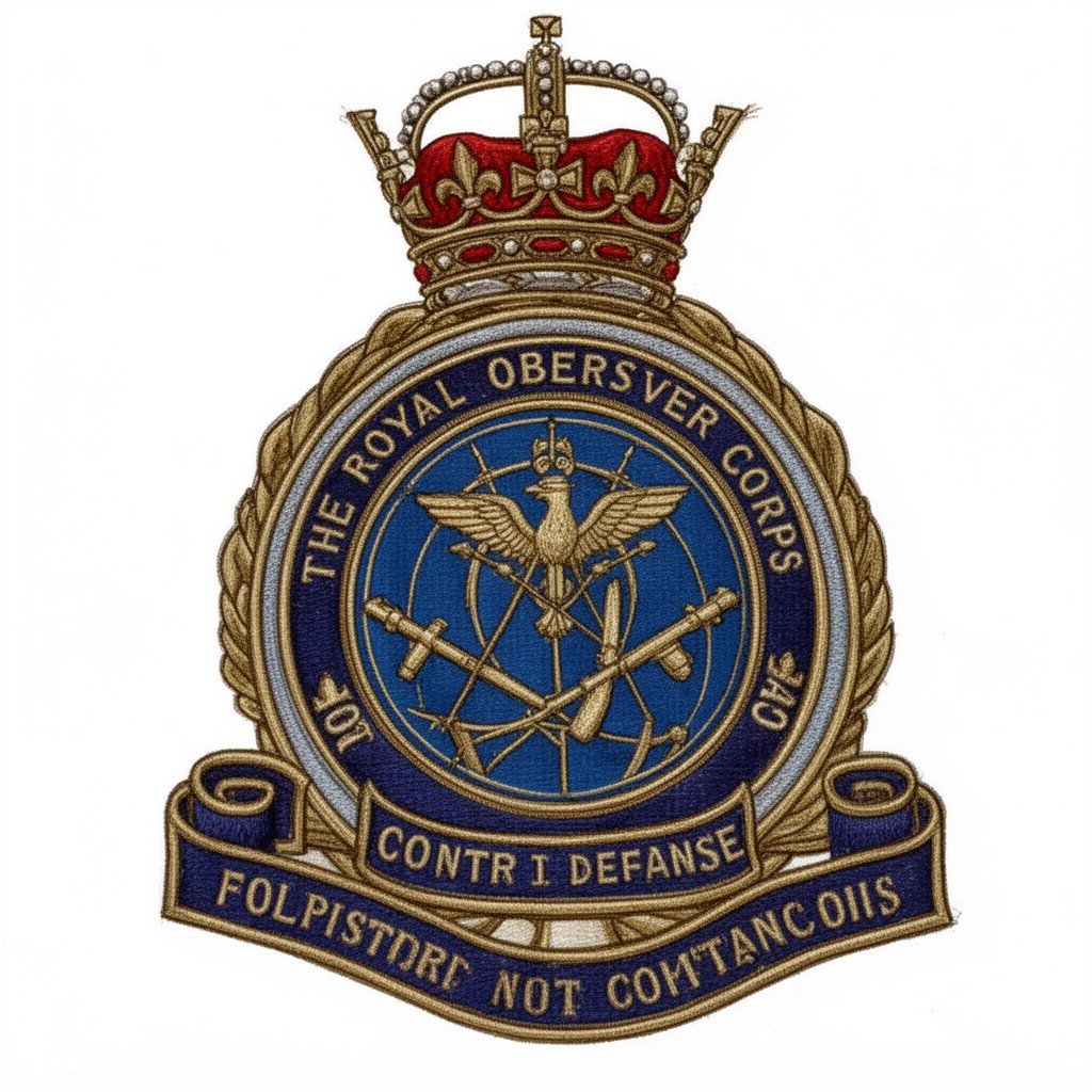 AI-generated illustration of Royal Observer Corps crest
