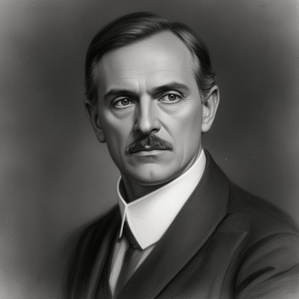 AI-generated illustration of Gabriel Narutowicz