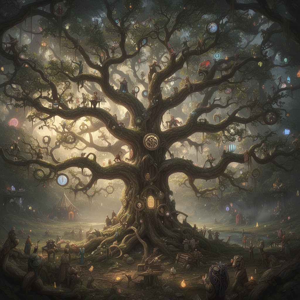AI-generated illustration of Yggdrasil