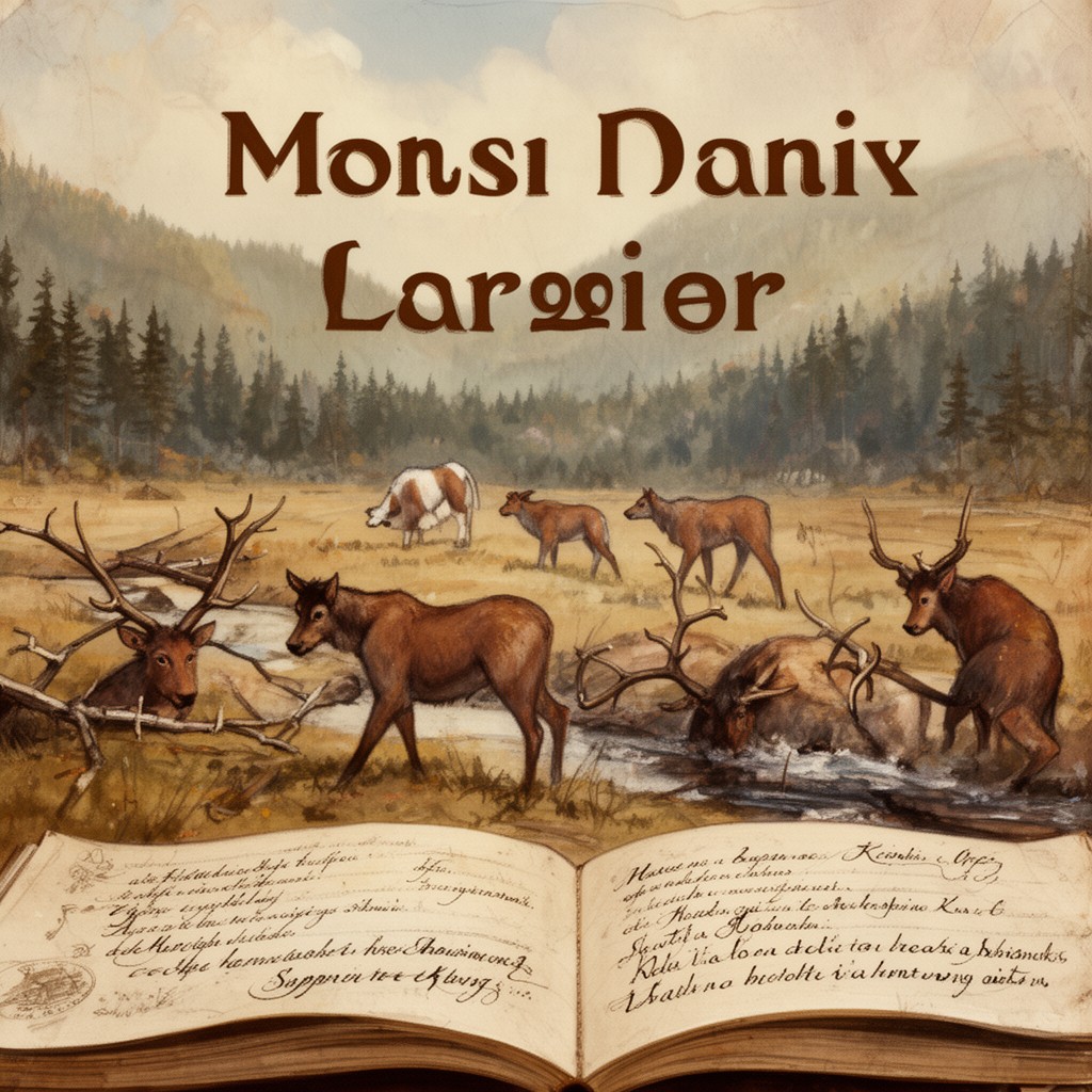 AI-generated illustration of Mansi language