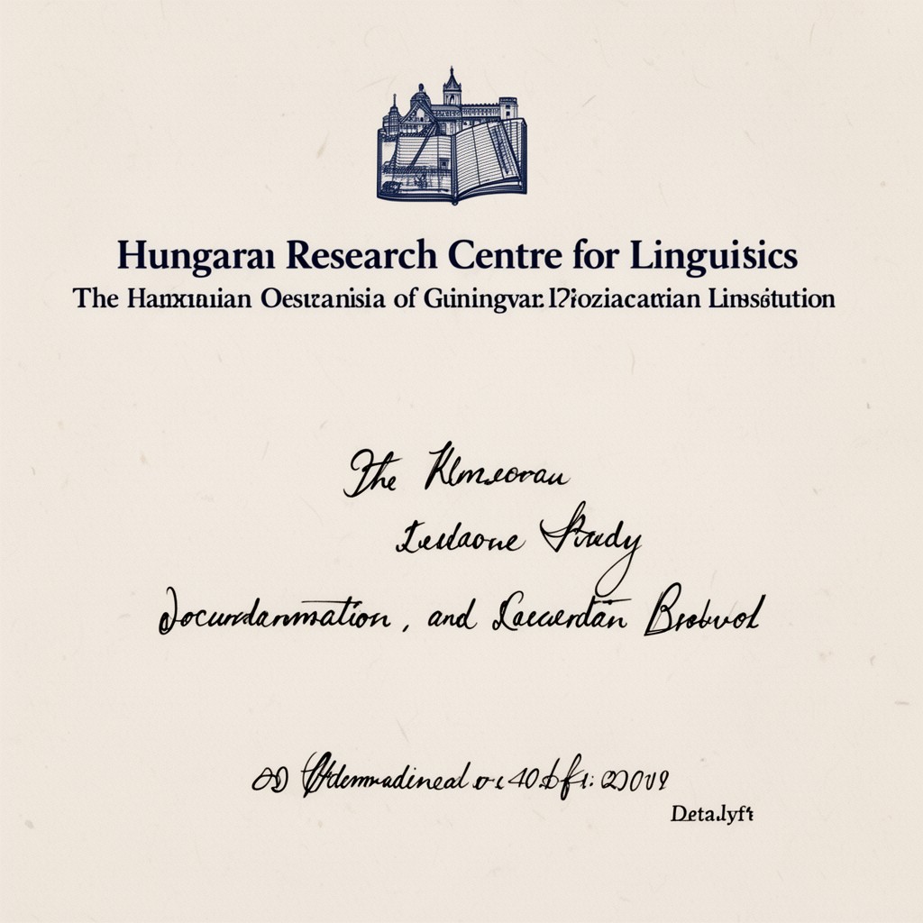 AI-generated illustration of Hungarian Research Centre for Linguistics