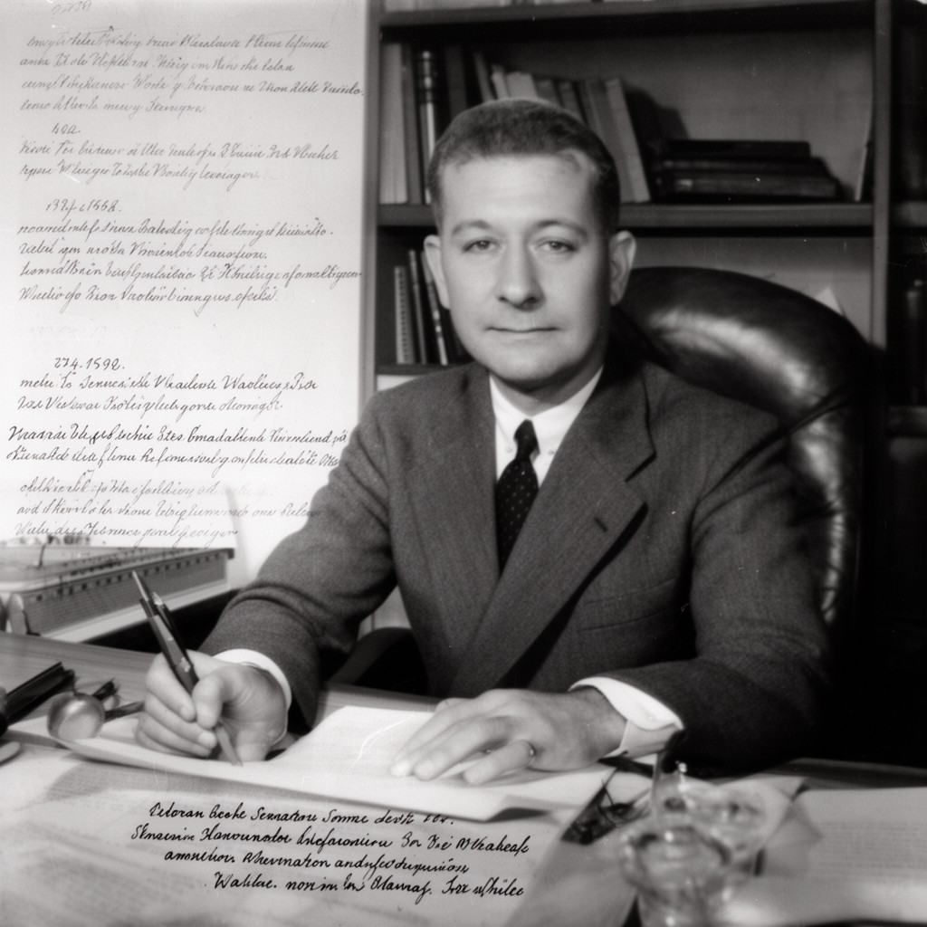 AI-generated illustration of Wallace H. White Jr.