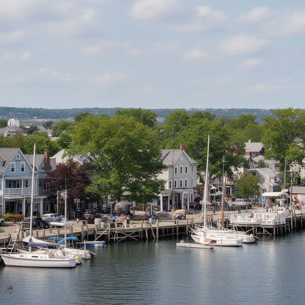 AI-generated illustration of Northport, New York