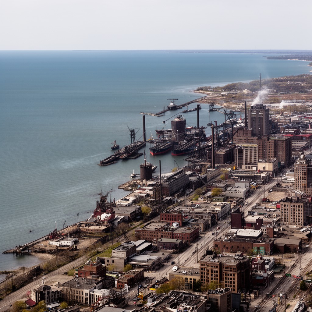 AI-generated illustration of Waukegan, Illinois