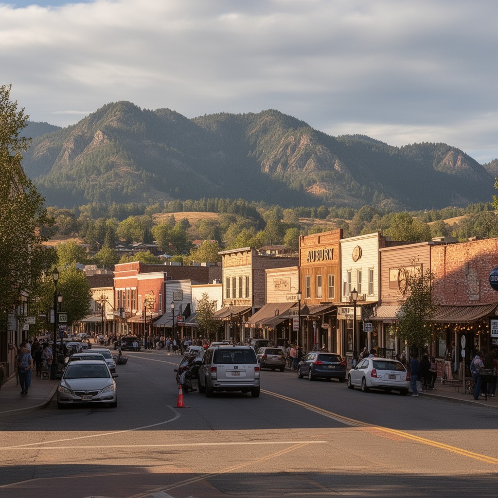 AI-generated illustration of Auburn, California