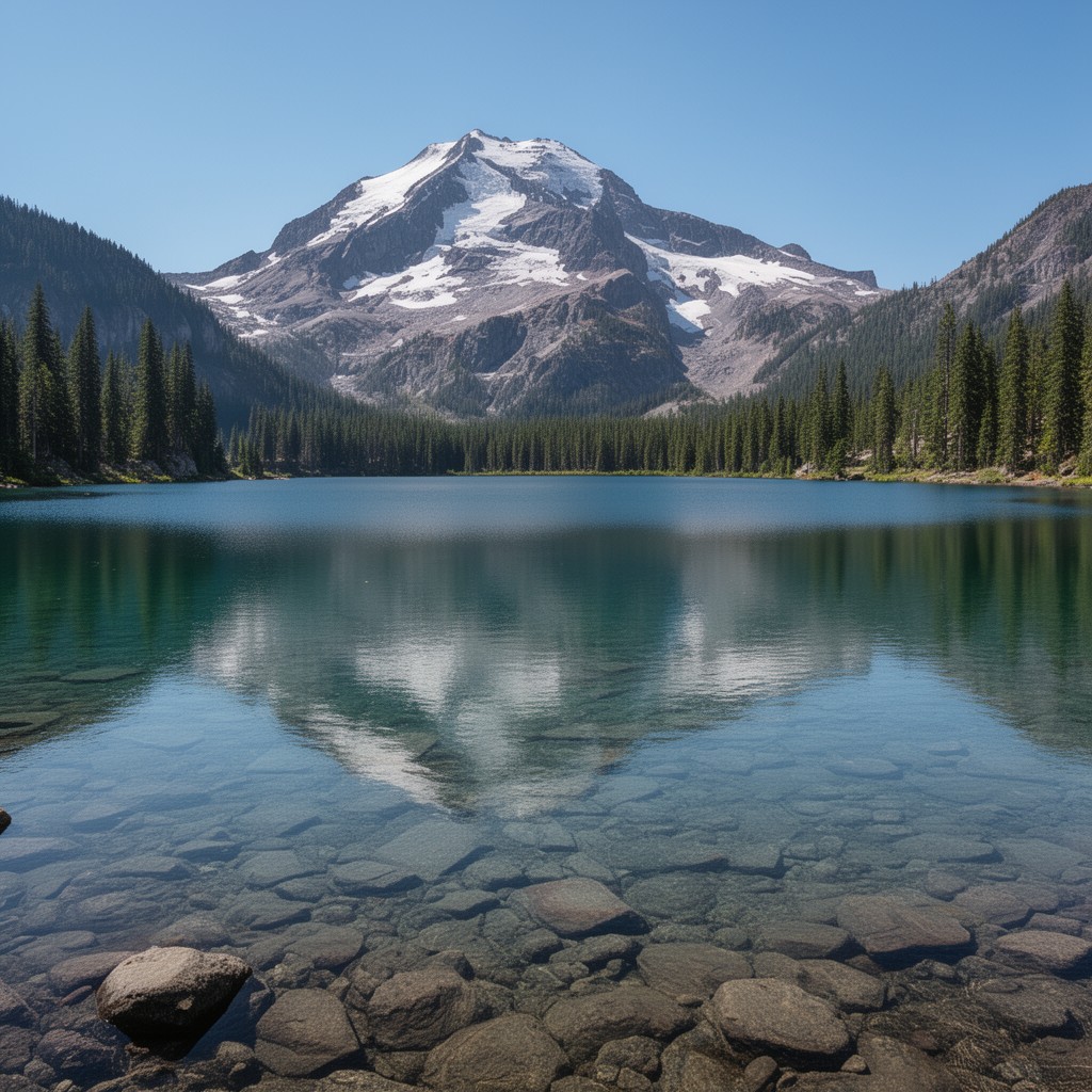 AI-generated illustration of Trillium Lake