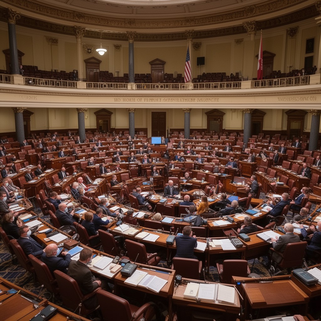 AI-generated illustration of House of Representatives chamber