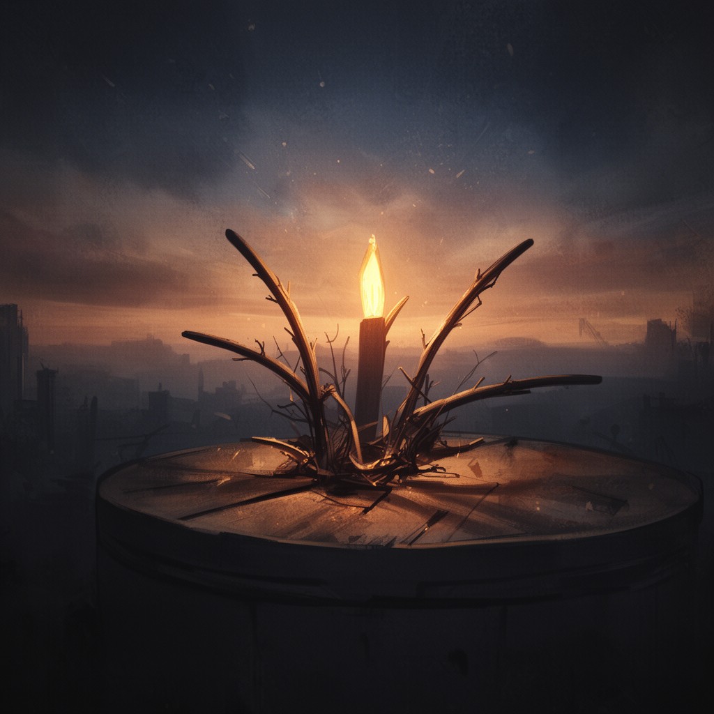 AI-generated illustration of Yom HaShoah