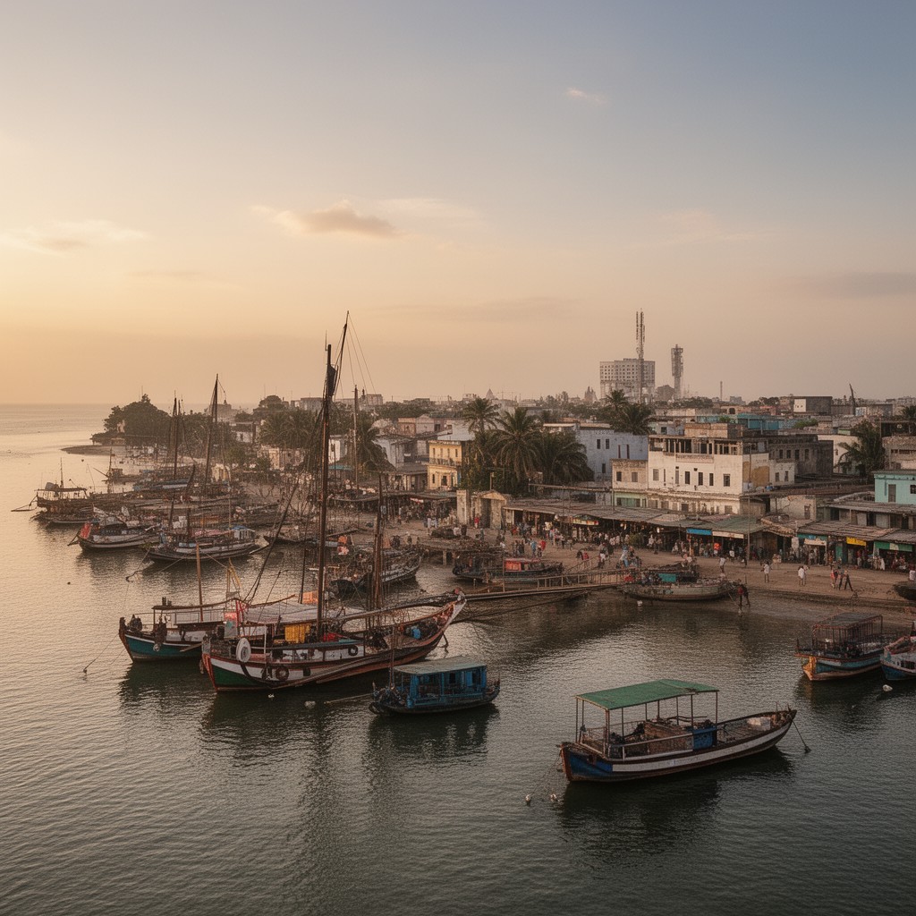AI-generated illustration of Banjul