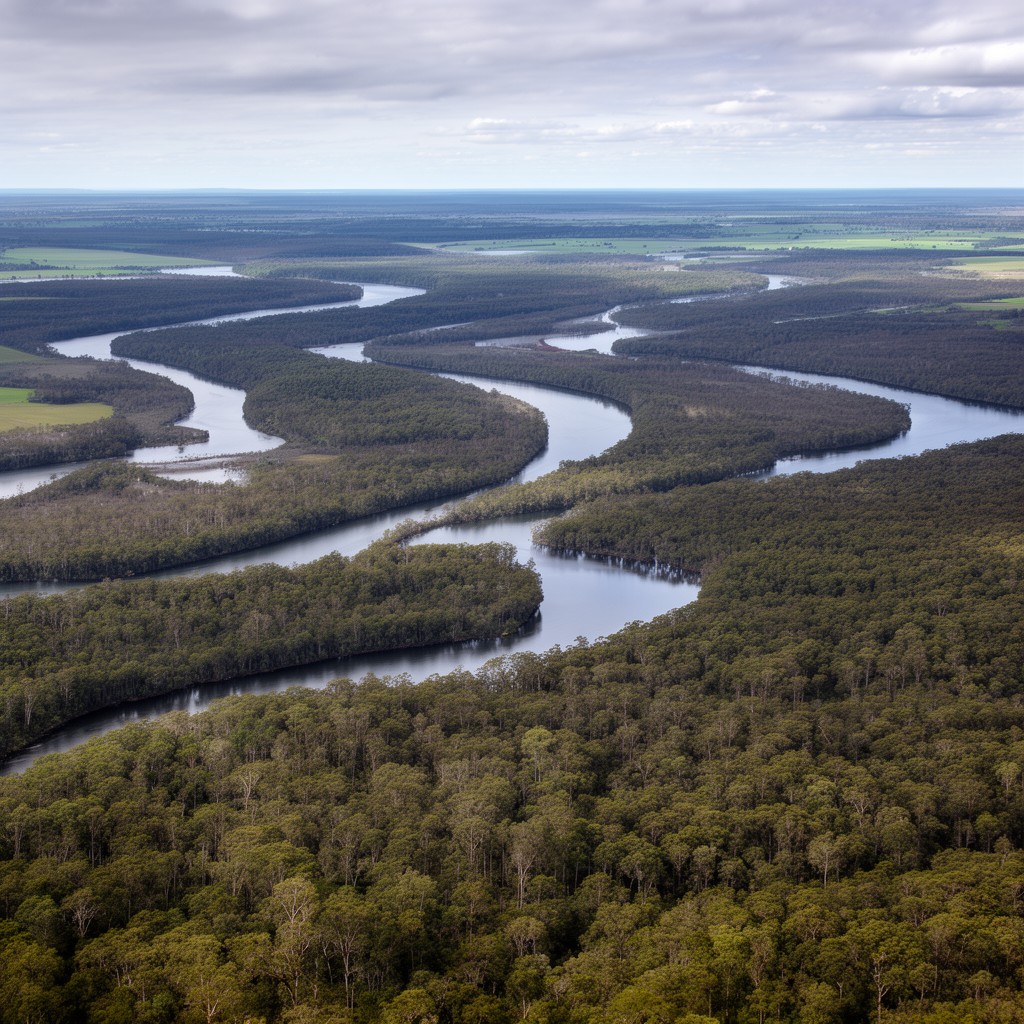 AI-generated illustration of Manning River basin