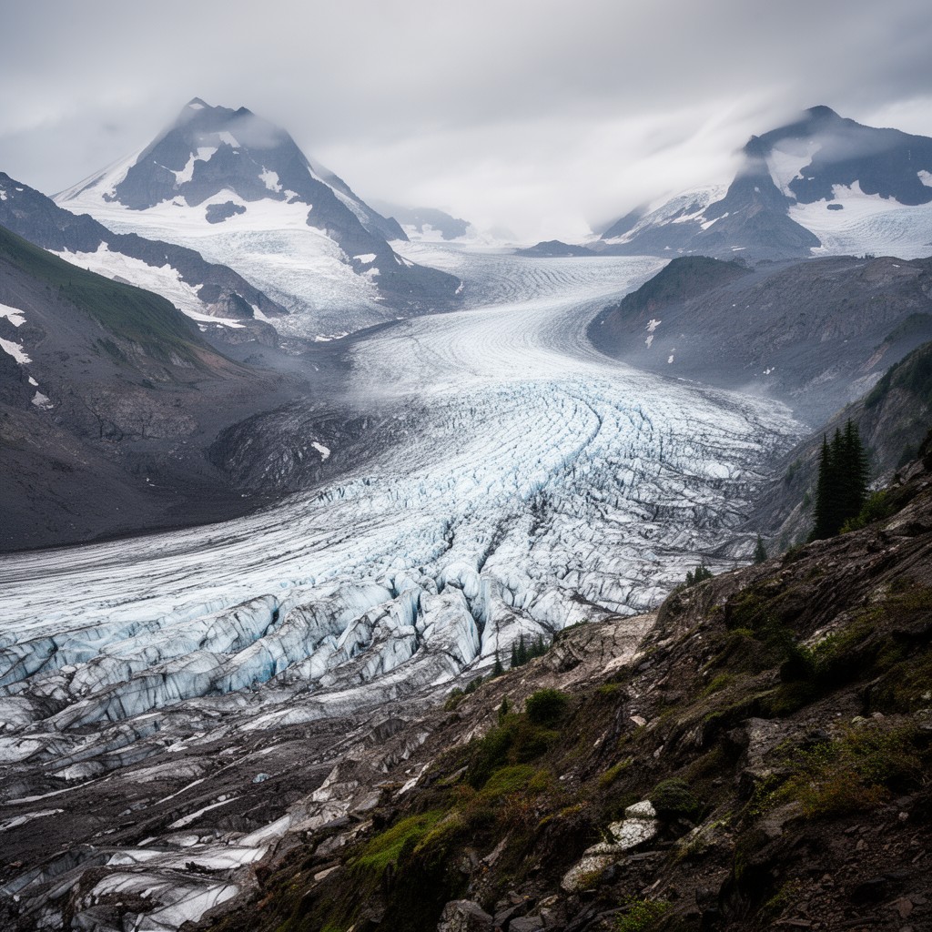 AI-generated illustration of Linton Glacier