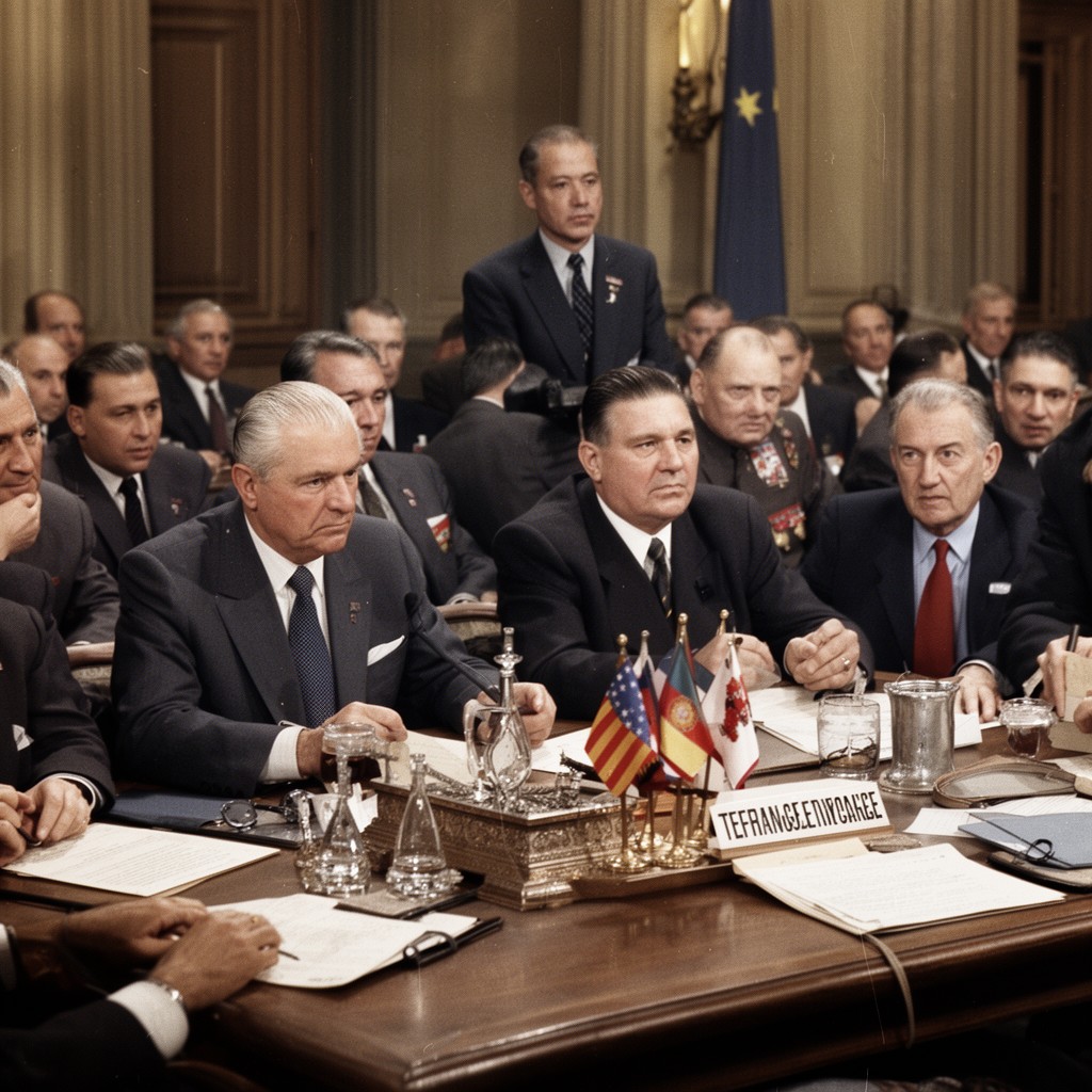 AI-generated illustration of Tehran Conference