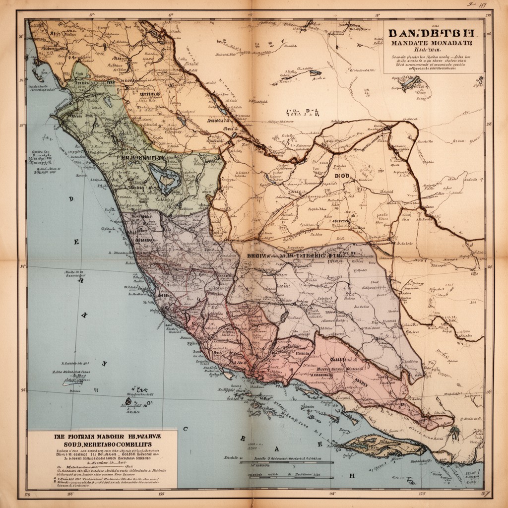 AI-generated illustration of British Mandate for Palestine