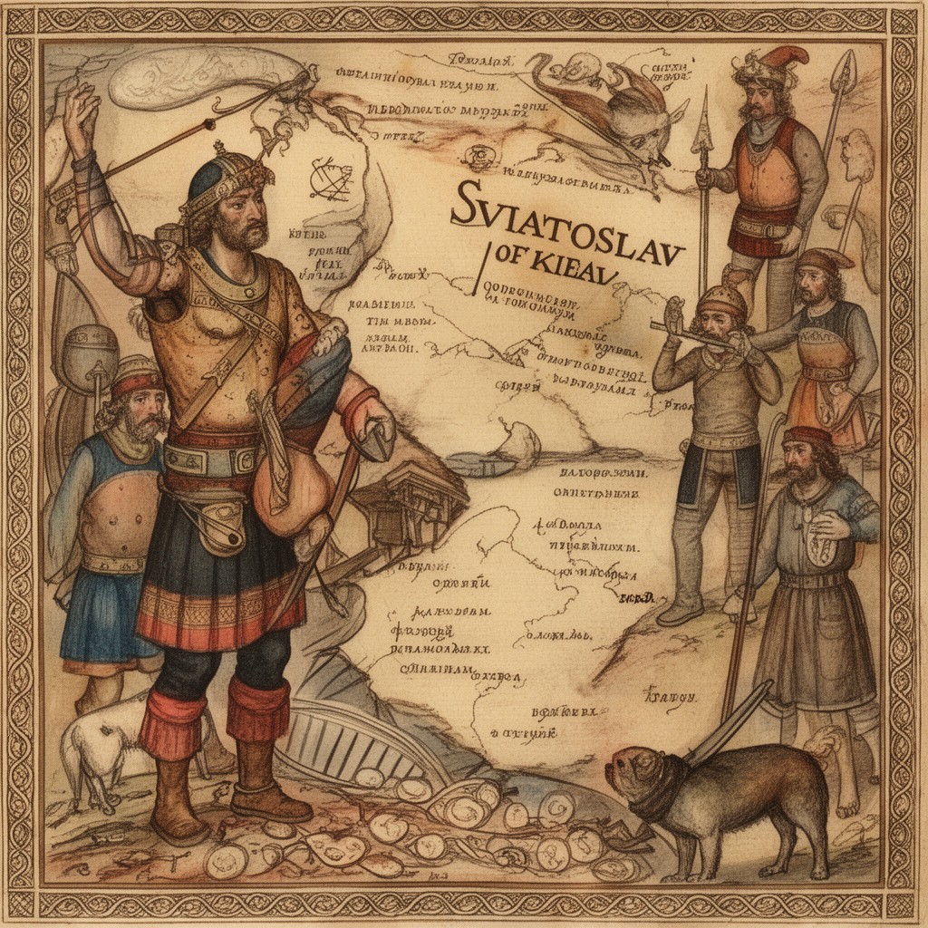 AI-generated illustration of Sviatoslav I of Kiev