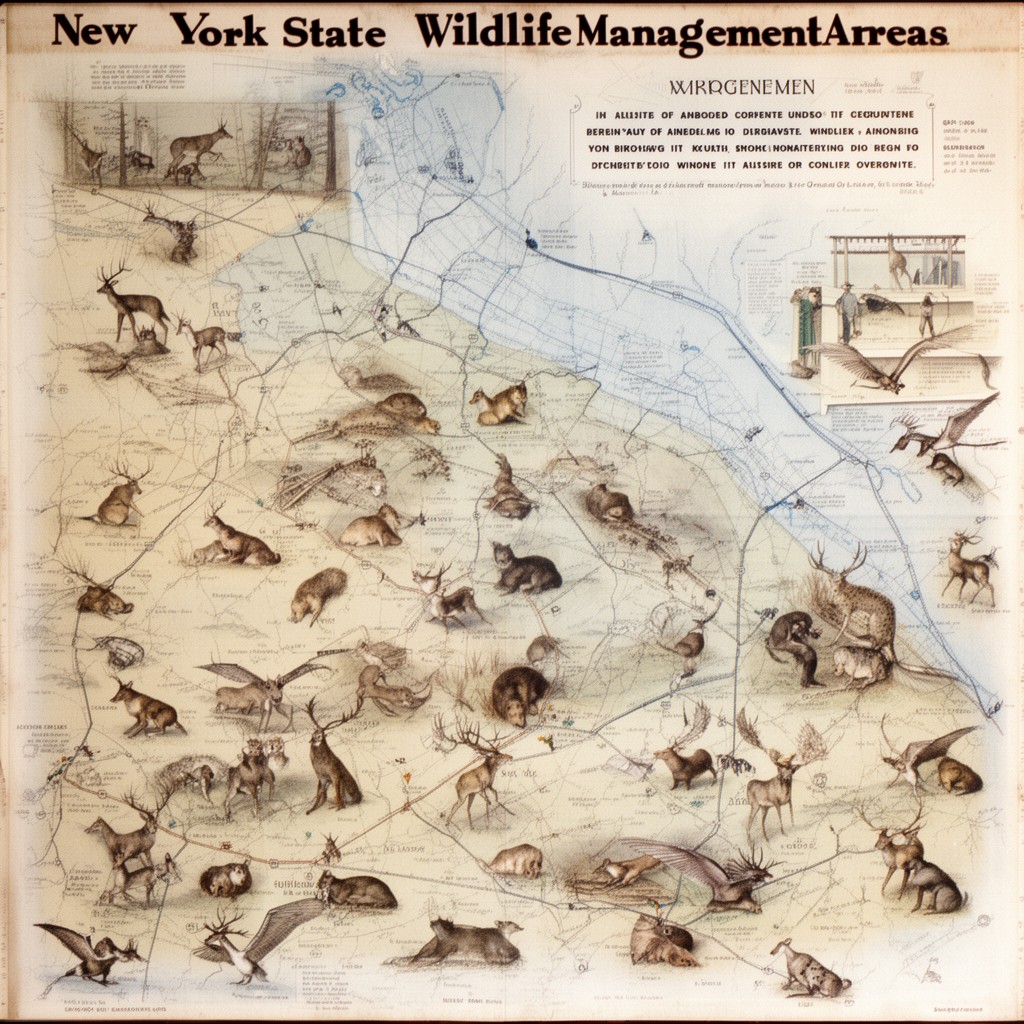 AI-generated illustration of New York State Wildlife Management Areas