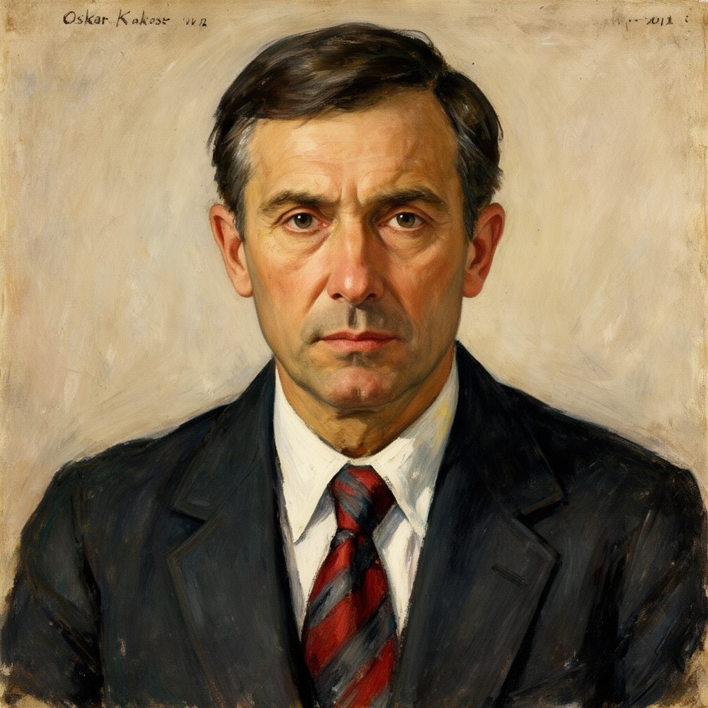 AI-generated illustration of Oskar Kokoschka