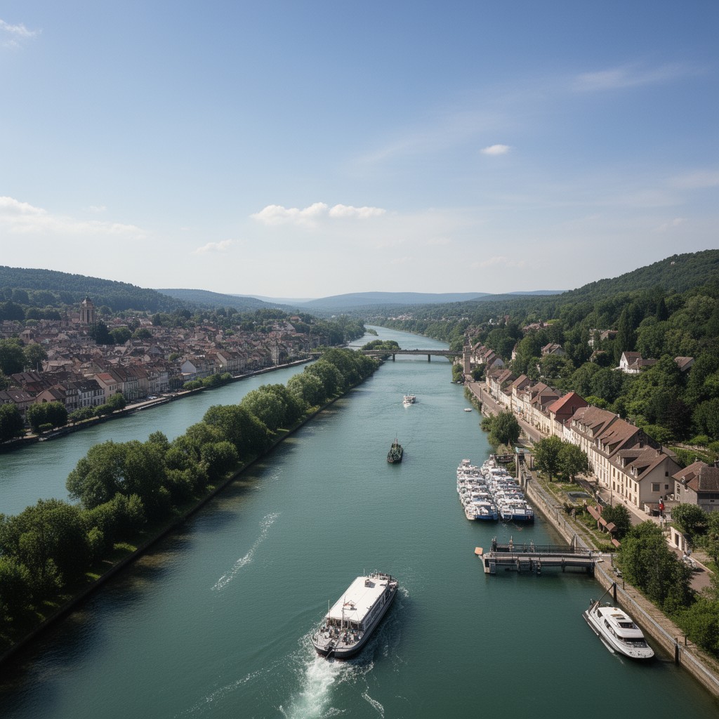 AI-generated illustration of Grand Canal d’Alsace