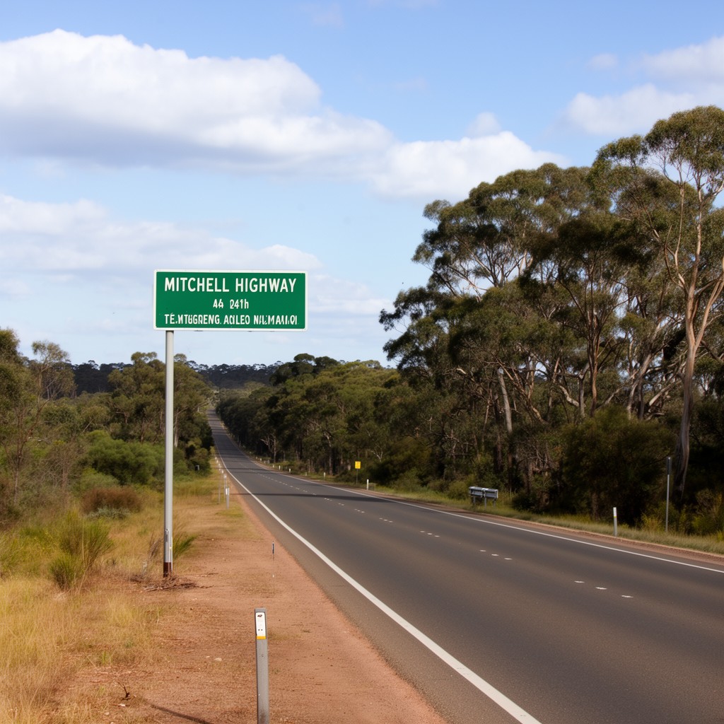 AI-generated illustration of Mitchell Highway