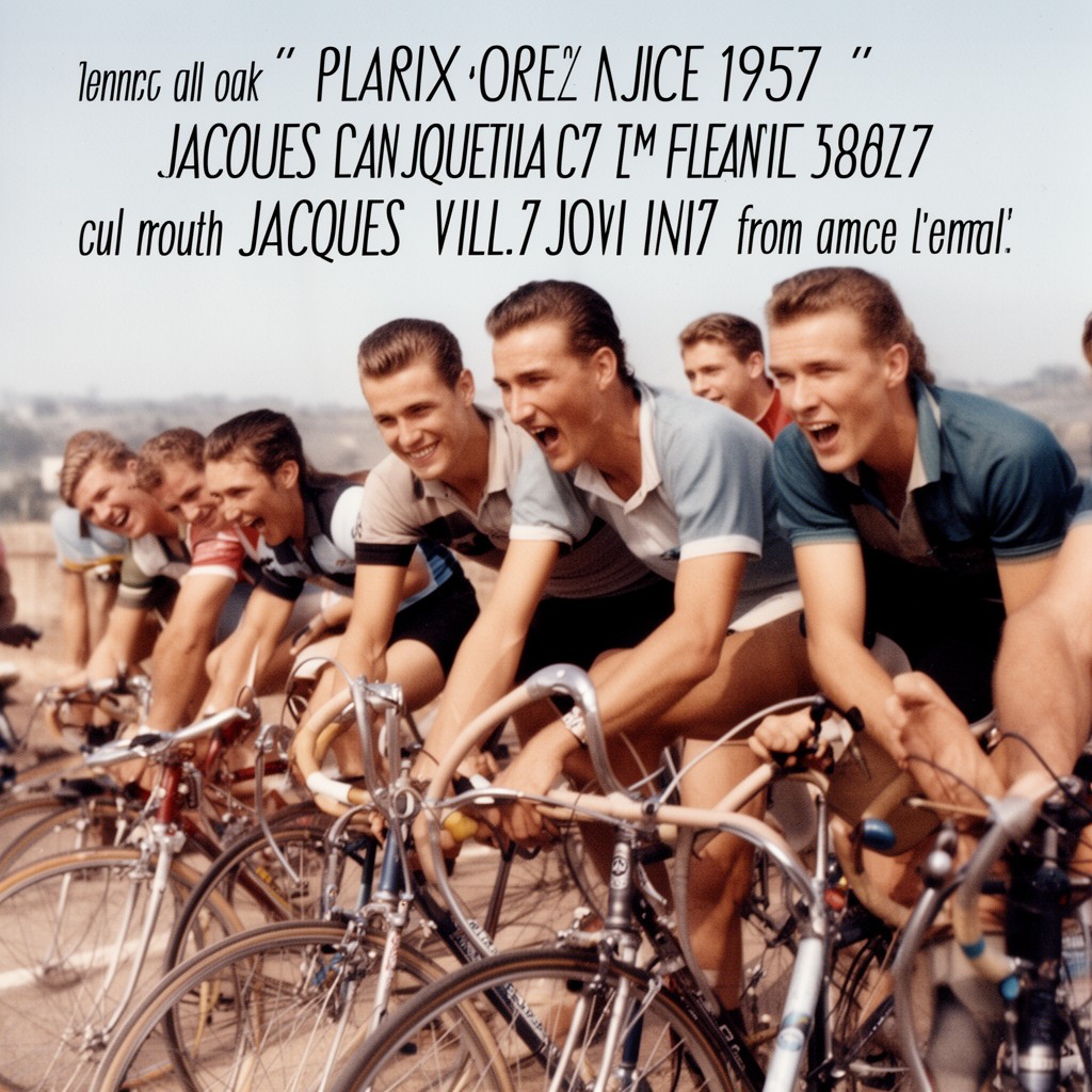 AI-generated illustration of Paris–Nice 1957