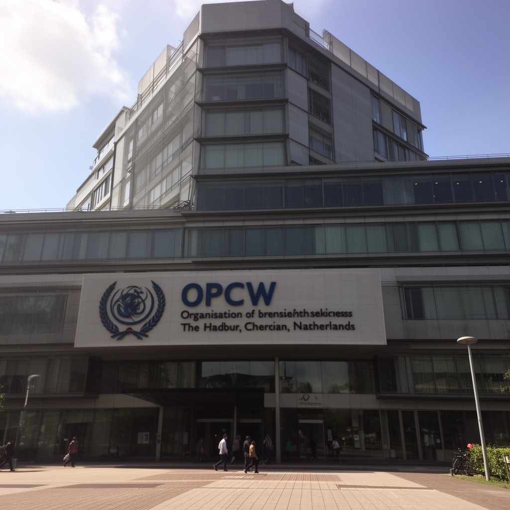 AI-generated illustration of OPCW Headquarters
