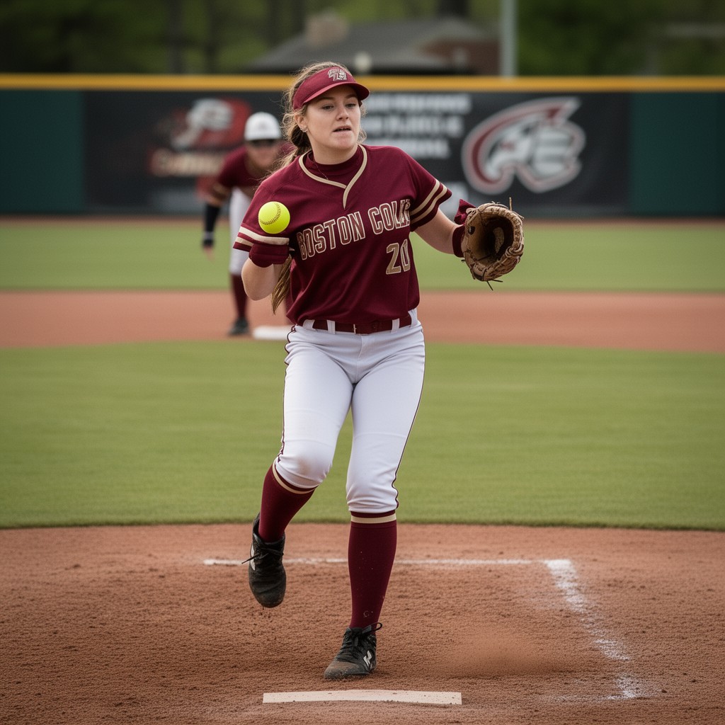 AI-generated illustration of Boston College Eagles softball