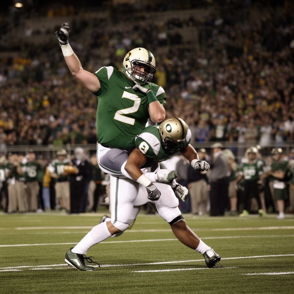 AI-generated illustration of 2009 Oregon–Oregon State football game