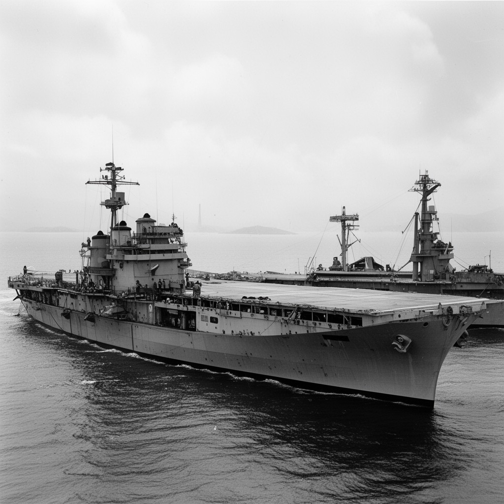 AI-generated illustration of USS Ranger (CV-4)