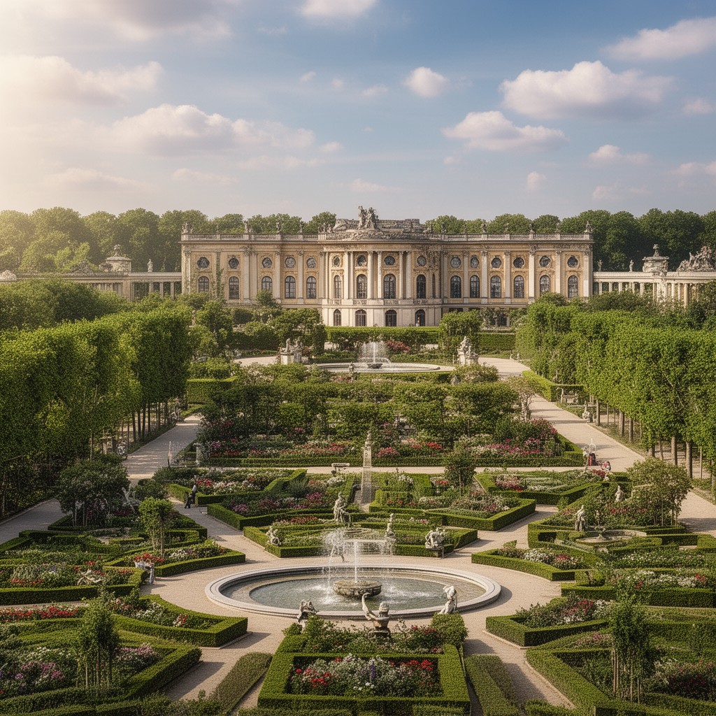 AI-generated illustration of Sanssouci Park
