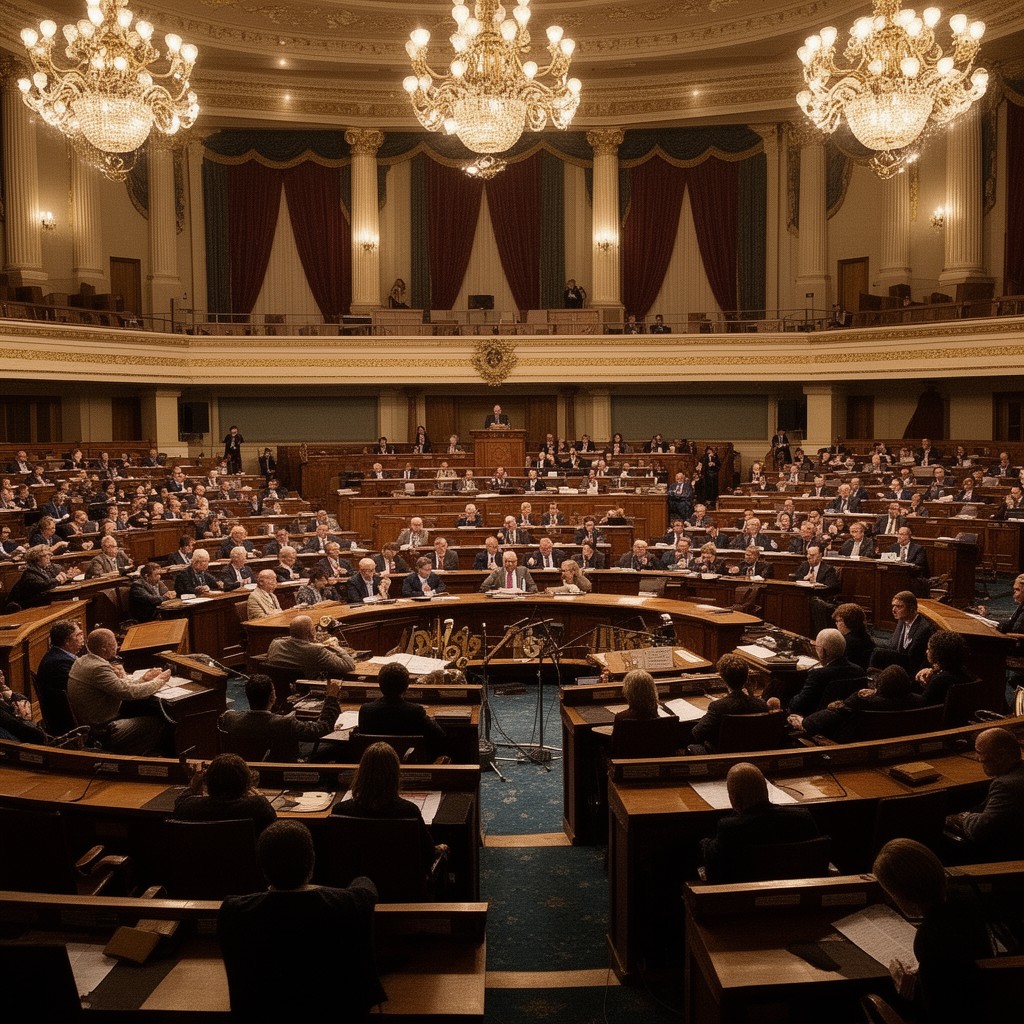 AI-generated illustration of Illinois House of Representatives
