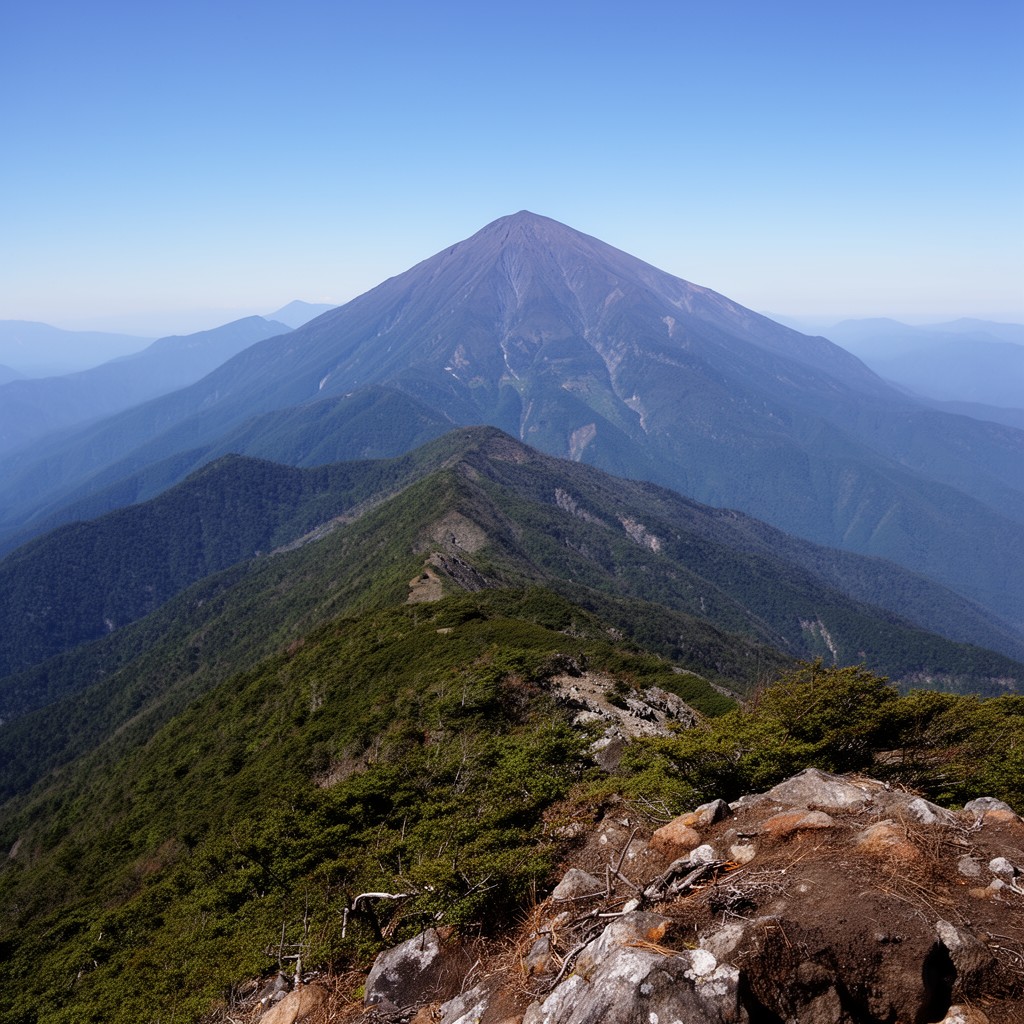 AI-generated illustration of Mount Ishizuchi