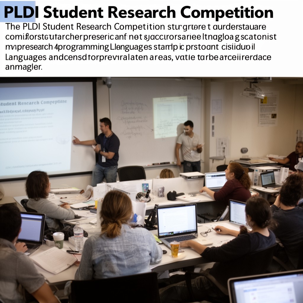 AI-generated illustration of PLDI Student Research Competition
