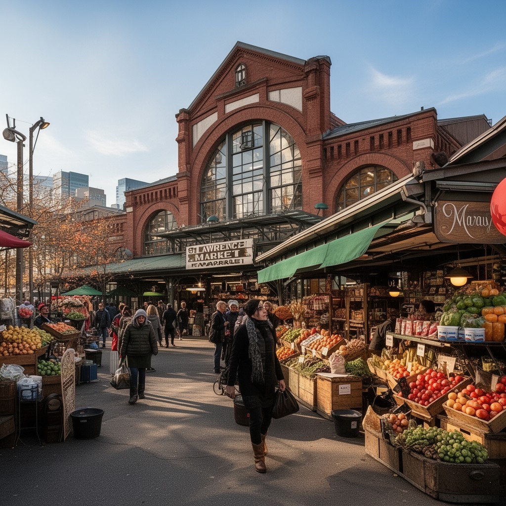 AI-generated illustration of St. Lawrence Market