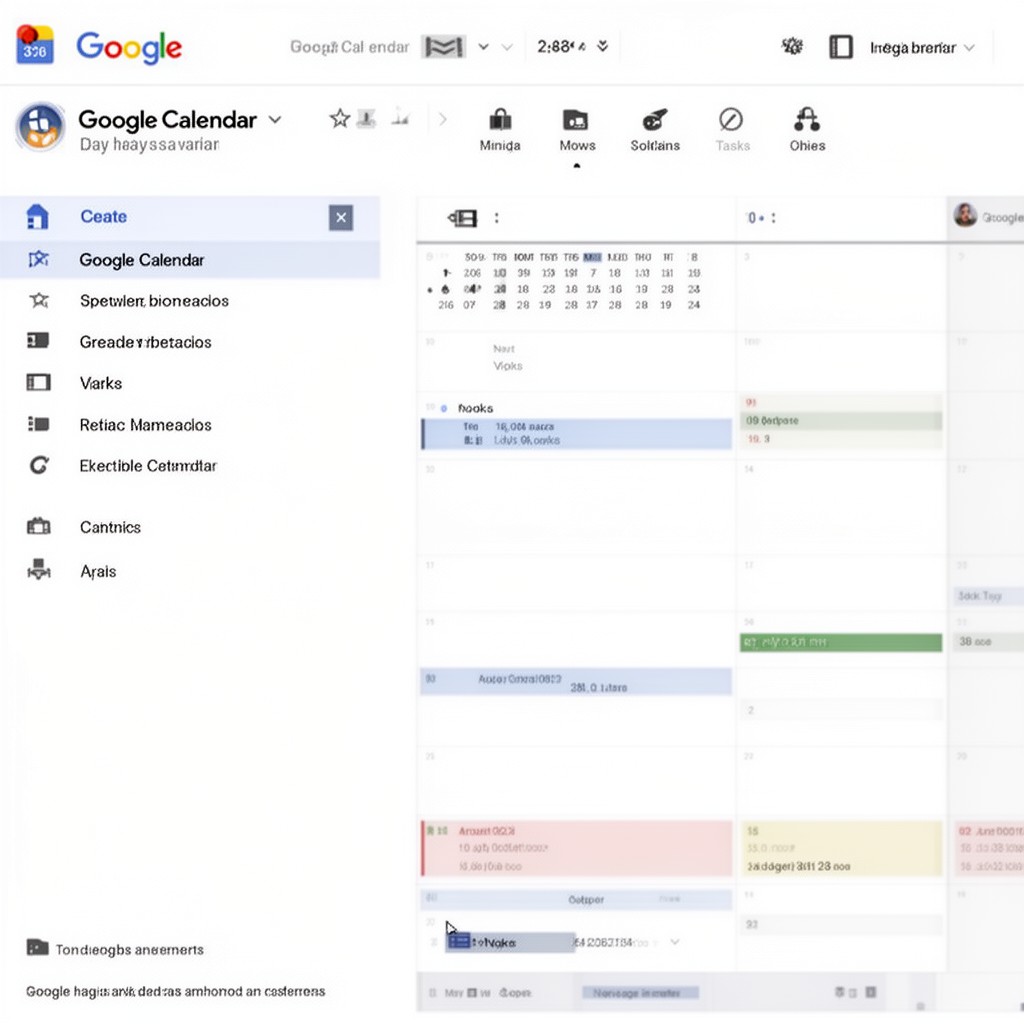 AI-generated illustration of Google Calendar sidebar widget