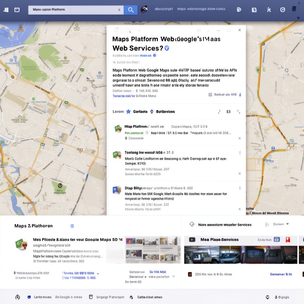 AI-generated illustration of Maps Platform Web Services