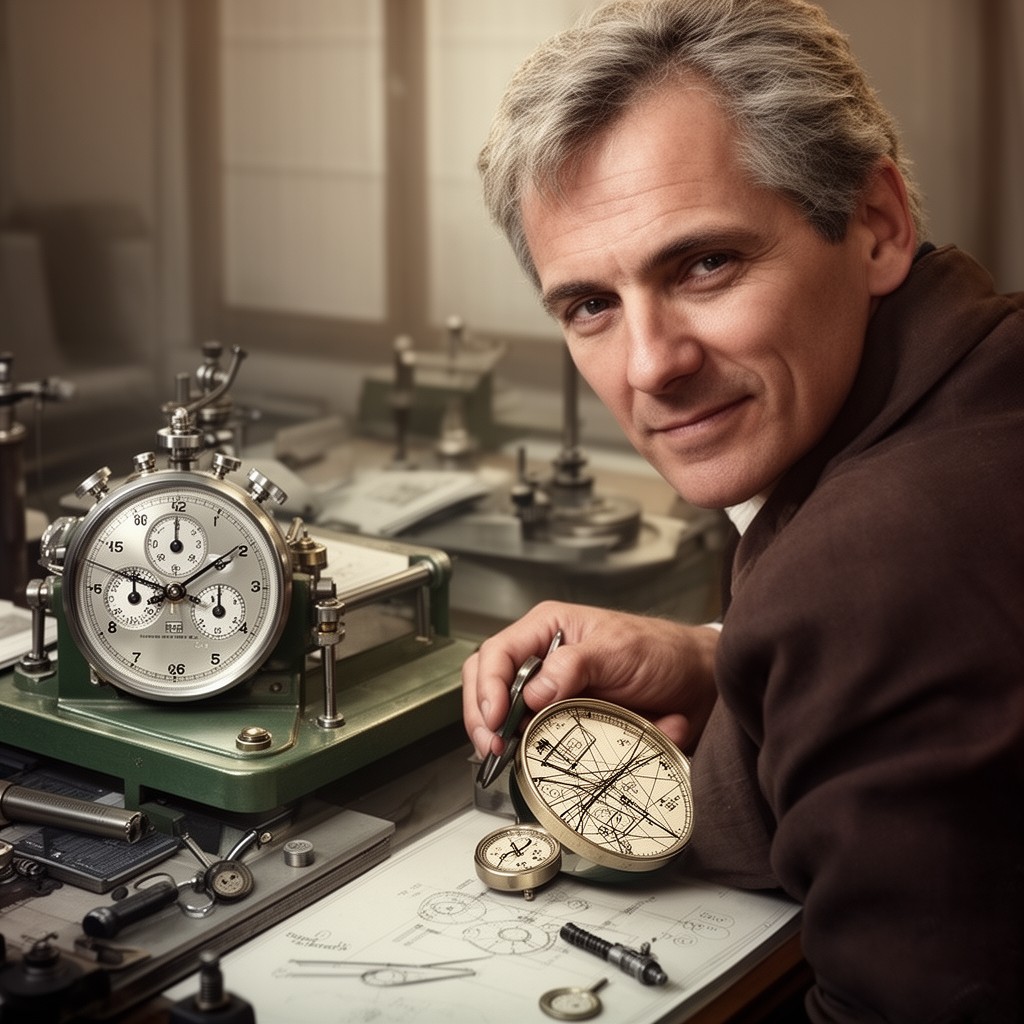 AI-generated illustration of Edouard Heuer