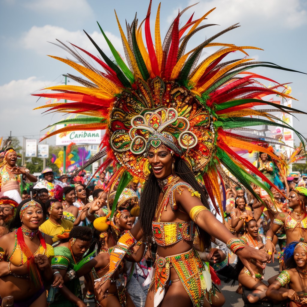 AI-generated illustration of Caribana (Toronto Caribbean Carnival)