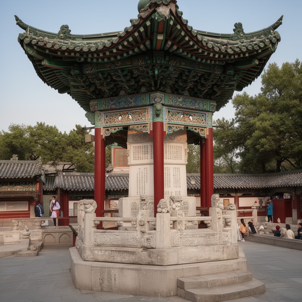 AI-generated illustration of Stele Pavilion