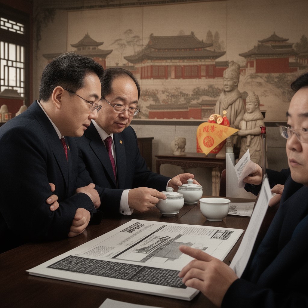 AI-generated illustration of Beijing municipal cultural heritage authorities
